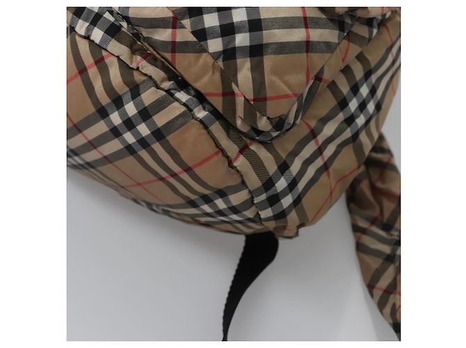 BURBERRY Nova Check Blue Label Backpack Nylon Beige Silver Auth am7971 Silvery - view 16