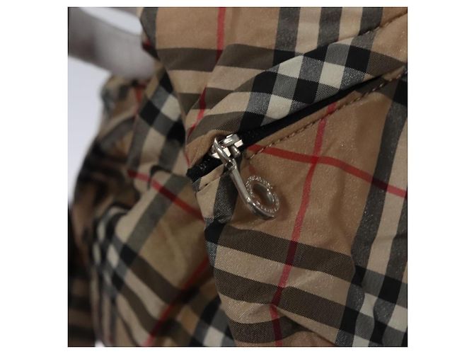 BURBERRY Nova Check Blue Label Backpack Nylon Beige Silver Auth am7971 Silvery - view 20