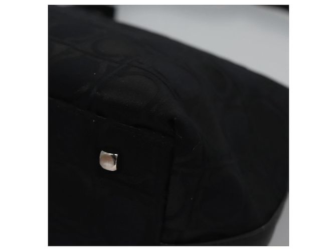 Borsa a Spalla Gancini in Tela Nera e Argento di Salvatore Ferragamo Auth bs23336 Nero - vista 13