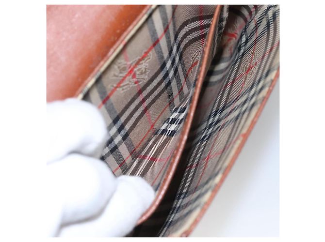 Autre Marque Bolso de Hombro Burberrys de Cuero Marrón Auth ti2845 - vista 12