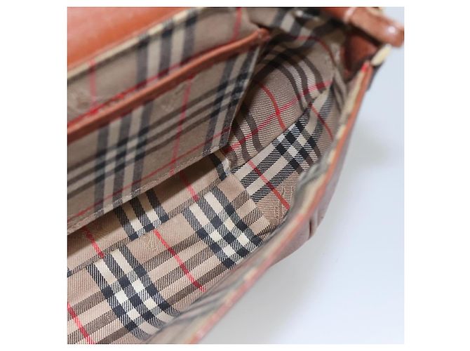 Autre Marque Bolso de Hombro Burberrys de Cuero Marrón Auth ti2845 - vista 17
