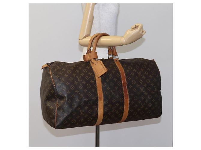 LOUIS VUITTON Monogram Keepall 55 Borsa Boston M41424 LV Auth EC242 Monogramma - vista 22
