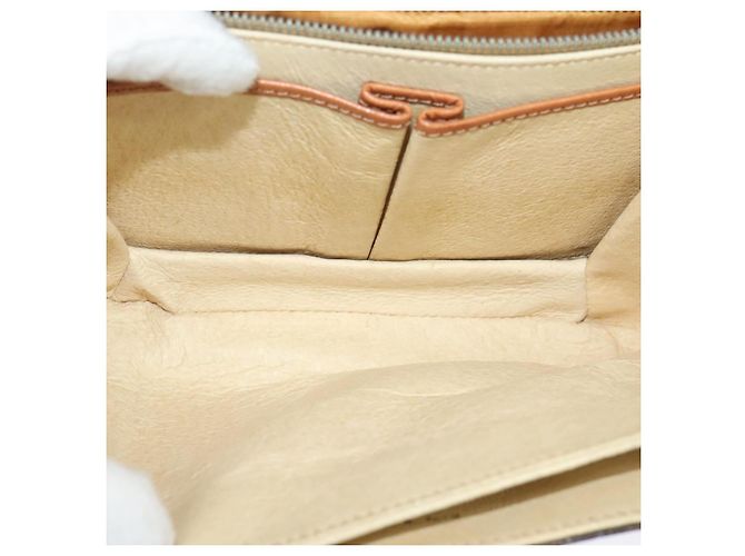 Céline Borsa a spalla in tela Macadam CELINE in pelle PVC marrone oro Auth 112874 D'oro - vista 11