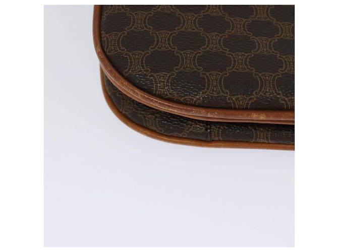 Céline Borsa a spalla in tela Macadam CELINE in pelle PVC marrone oro Auth 112874 D'oro - vista 15