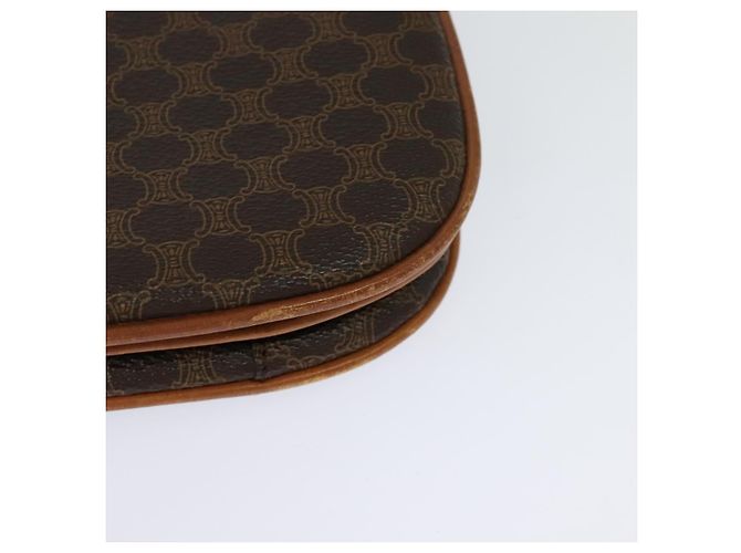 Céline Borsa a spalla in tela Macadam CELINE in pelle PVC marrone oro Auth 112874 D'oro - vista 16