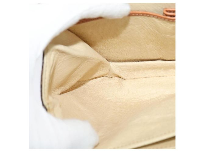 Céline Borsa a spalla in tela Macadam CELINE in pelle PVC marrone oro Auth 112874 D'oro - vista 20