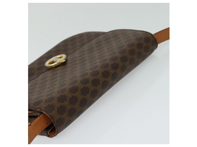 Céline Borsa a spalla in tela Macadam CELINE in pelle PVC marrone oro Auth 112874 D'oro - vista 6