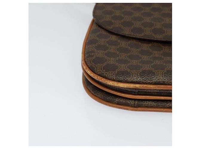Céline Borsa a spalla in tela Macadam CELINE in pelle PVC marrone oro Auth 112874 D'oro - vista 9