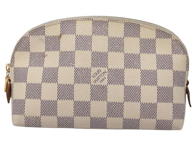 LOUIS VUITTON Pochette Cosmetica Damier Azur PM N60024 LV Auth EC298 - vista 13
