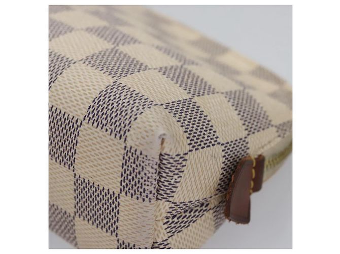 LOUIS VUITTON Pochette Cosmetica Damier Azur PM N60024 LV Auth EC298 - vista 14