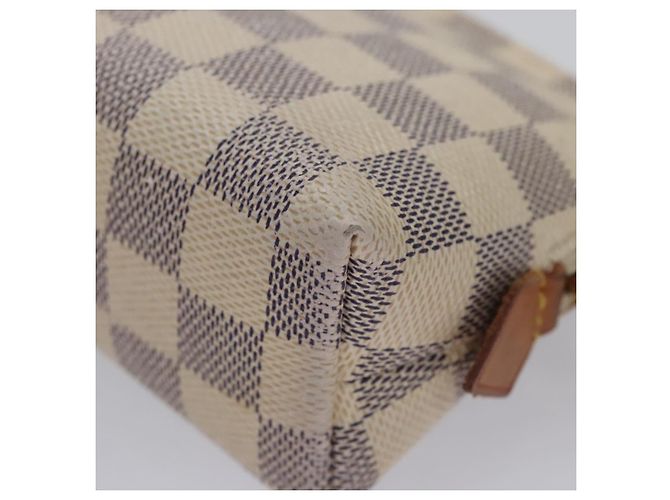 LOUIS VUITTON Pochette Cosmetica Damier Azur PM N60024 LV Auth EC298 - vista 16