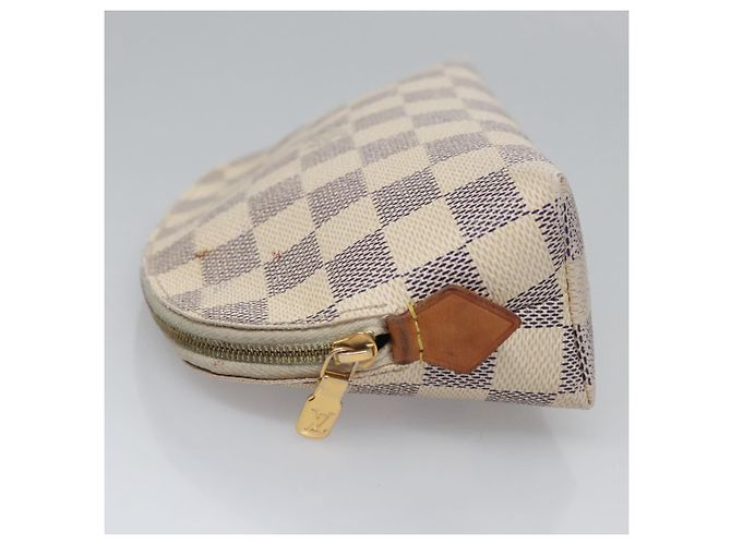 LOUIS VUITTON Pochette Cosmetica Damier Azur PM N60024 LV Auth EC298 - vista 4