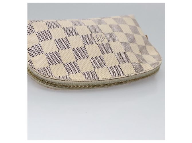 LOUIS VUITTON Pochette Cosmetica Damier Azur PM N60024 LV Auth EC298 - vista 5