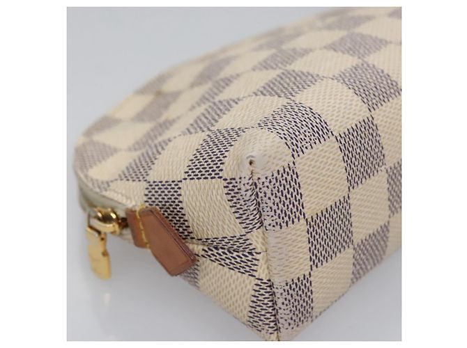 LOUIS VUITTON Pochette Cosmetica Damier Azur PM N60024 LV Auth EC298 - vista 7