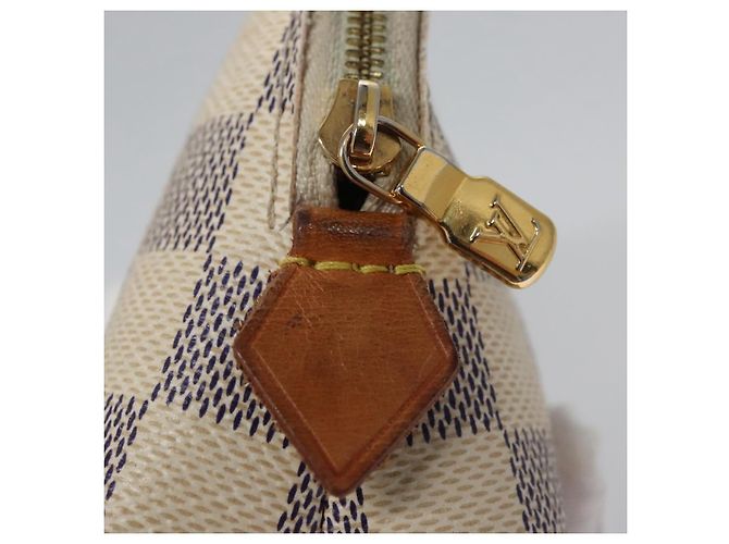 LOUIS VUITTON Pochette Cosmetica Damier Azur PM N60024 LV Auth EC298 - vista 8
