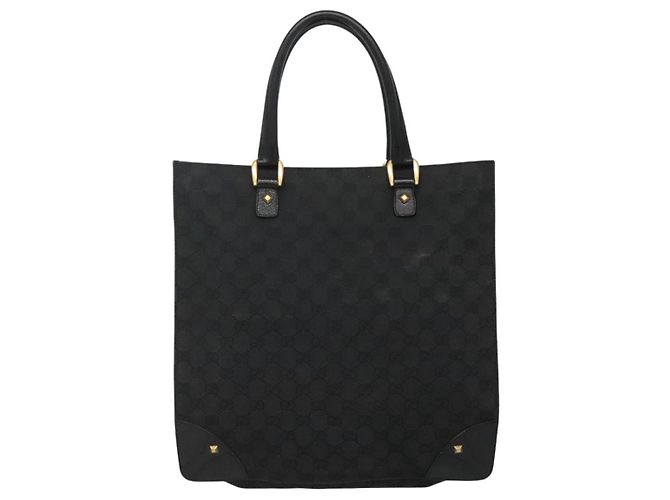 GUCCI GG Canvas Tote Bag Schwarz 120898 Auth nb109 - Ansicht 2