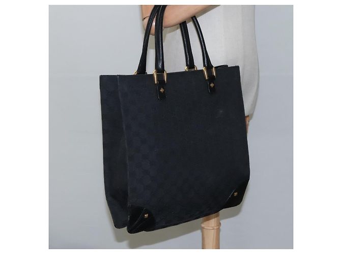 GUCCI GG Canvas Tote Bag Schwarz 120898 Auth nb109 - Ansicht 20