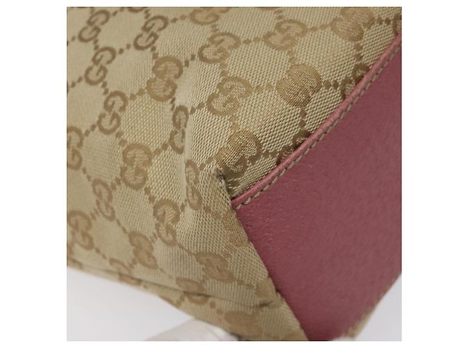 GUCCI GG Canvas Tote Bag Beige Pink Auth nb054 - Ansicht 11
