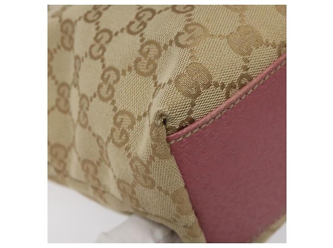GUCCI GG Canvas Tote Bag Beige Pink Auth nb054 - Ansicht 13