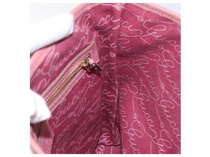 GUCCI GG Canvas Tote Bag Beige Pink Auth nb054 - Ansicht 17