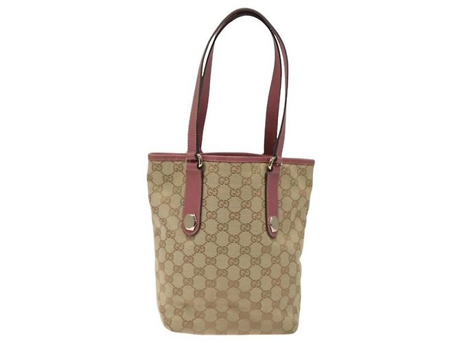 GUCCI GG Canvas Tote Bag Beige Pink Auth nb054 - Ansicht 2