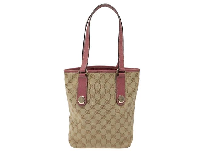 GUCCI GG Canvas Tote Bag Beige Pink Auth nb054 - Ansicht 3