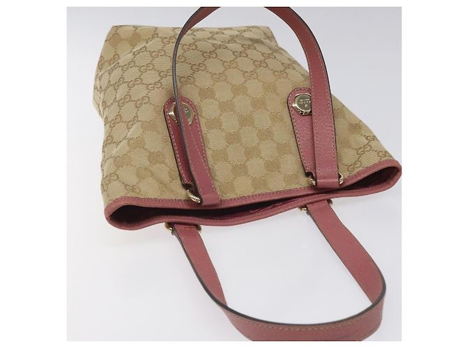 GUCCI GG Canvas Tote Bag Beige Pink Auth nb054 - Ansicht 6