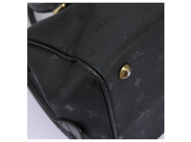 Borsa a mano MCM Vicetos Logogram in PVC 2 vie nera e oro Auth JB035 Nero D'oro - vista 12