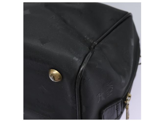 Borsa a mano MCM Vicetos Logogram in PVC 2 vie nera e oro Auth JB035 Nero D'oro - vista 13