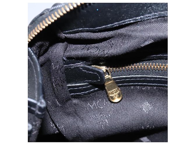 Borsa a mano MCM Vicetos Logogram in PVC 2 vie nera e oro Auth JB035 Nero D'oro - vista 21