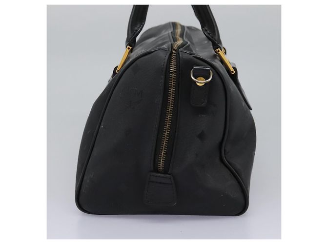 Borsa a mano MCM Vicetos Logogram in PVC 2 vie nera e oro Auth JB035 Nero D'oro - vista 4