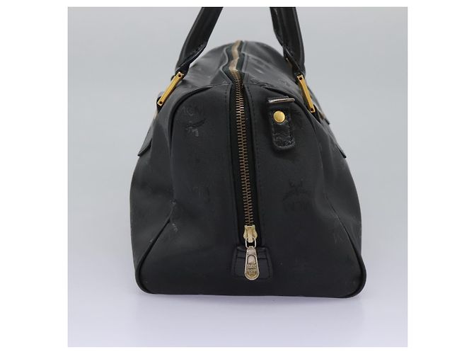 Borsa a mano MCM Vicetos Logogram in PVC 2 vie nera e oro Auth JB035 Nero D'oro - vista 5