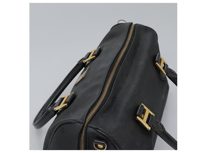 Borsa a mano MCM Vicetos Logogram in PVC 2 vie nera e oro Auth JB035 Nero D'oro - vista 6