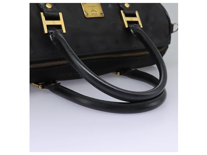 Borsa a mano MCM Vicetos Logogram in PVC 2 vie nera e oro Auth JB035 Nero D'oro - vista 7