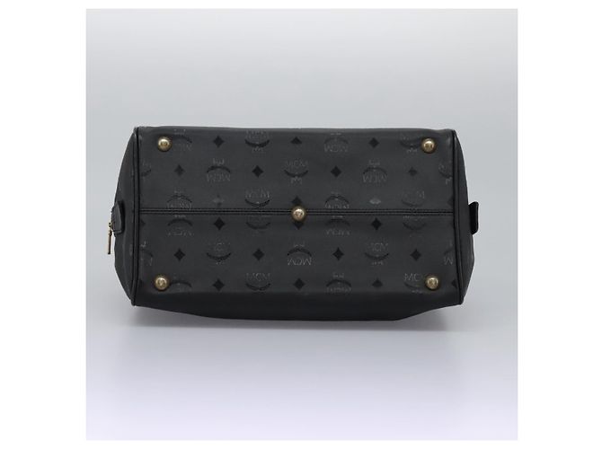 Borsa a mano MCM Vicetos Logogram in PVC 2 vie nera e oro Auth JB035 Nero D'oro - vista 9