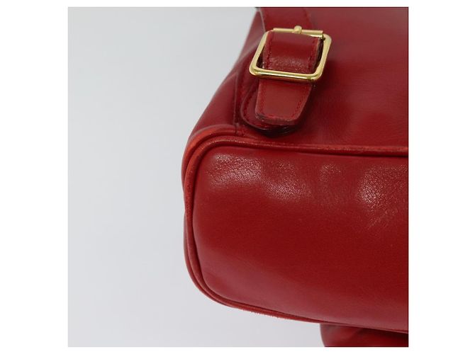 Zaino in pelle Gucci Bamboo Rosso Oro 003 3444 0030 Auth nb203 D'oro - vista 14