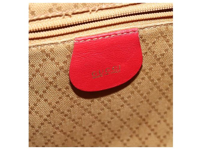 Zaino in pelle Gucci Bamboo Rosso Oro 003 3444 0030 Auth nb203 D'oro - vista 17