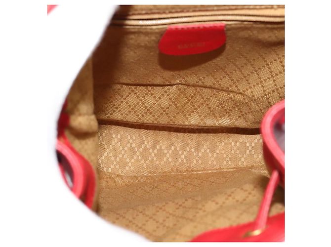 Zaino in pelle Gucci Bamboo Rosso Oro 003 3444 0030 Auth nb203 D'oro - vista 18