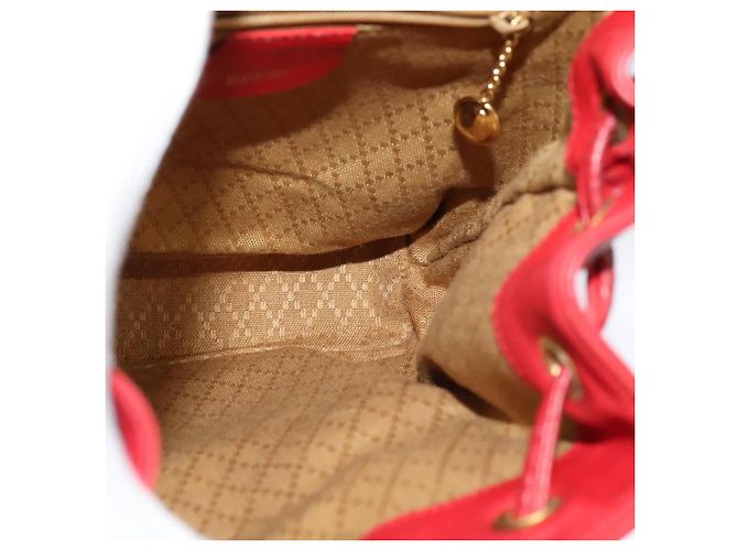 Zaino in pelle Gucci Bamboo Rosso Oro 003 3444 0030 Auth nb203 D'oro - vista 19