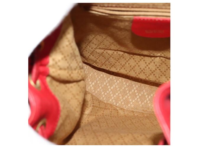 Zaino in pelle Gucci Bamboo Rosso Oro 003 3444 0030 Auth nb203 D'oro - vista 20