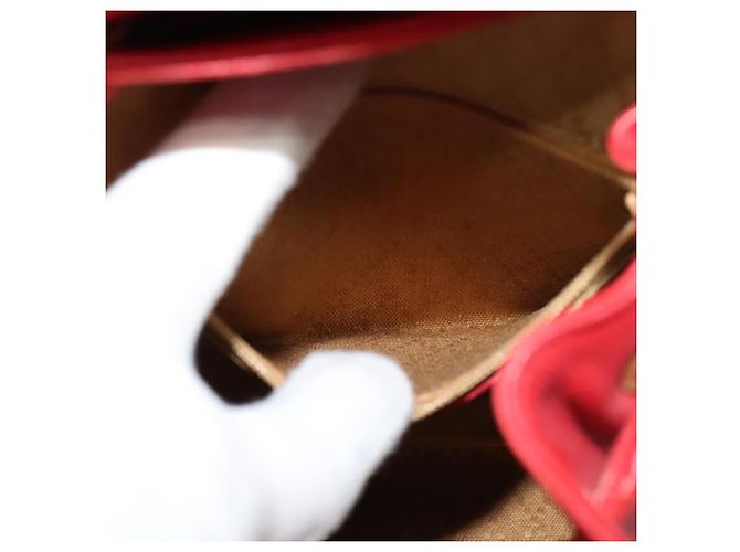 Zaino in pelle Gucci Bamboo Rosso Oro 003 3444 0030 Auth nb203 D'oro - vista 21