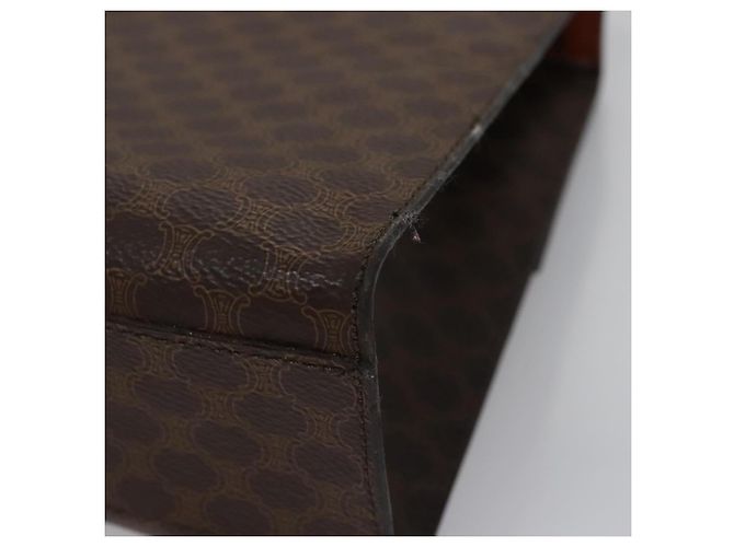 Céline Borsa a mano in tela Macadam CELINE in pelle PVC 2 vie marrone Auth EC148 - vista 16