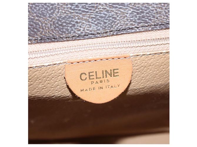 Céline Borsa a mano in tela Macadam CELINE in pelle PVC 2 vie marrone Auth EC148 - vista 18