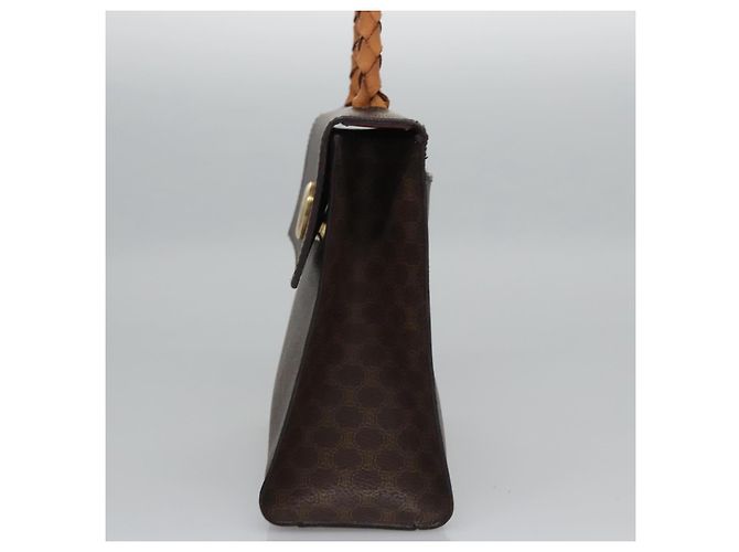 Céline Borsa a mano in tela Macadam CELINE in pelle PVC 2 vie marrone Auth EC148 - vista 3