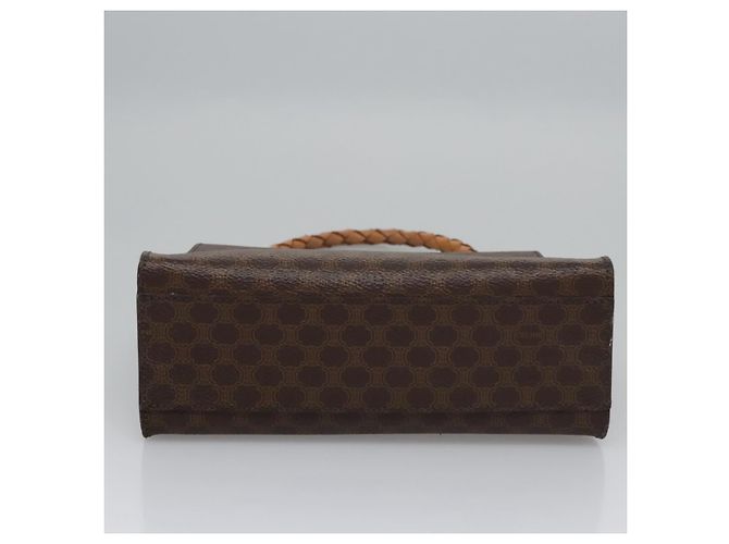 Céline Borsa a mano in tela Macadam CELINE in pelle PVC 2 vie marrone Auth EC148 - vista 5
