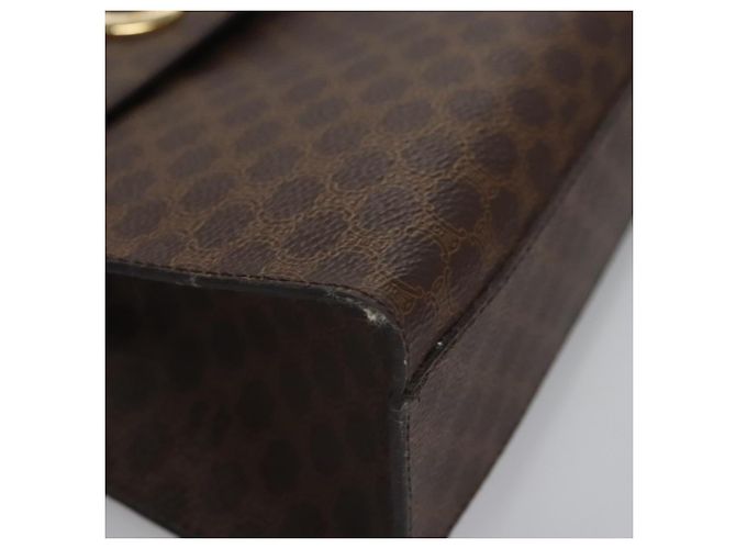 Céline Borsa a mano in tela Macadam CELINE in pelle PVC 2 vie marrone Auth EC148 - vista 9