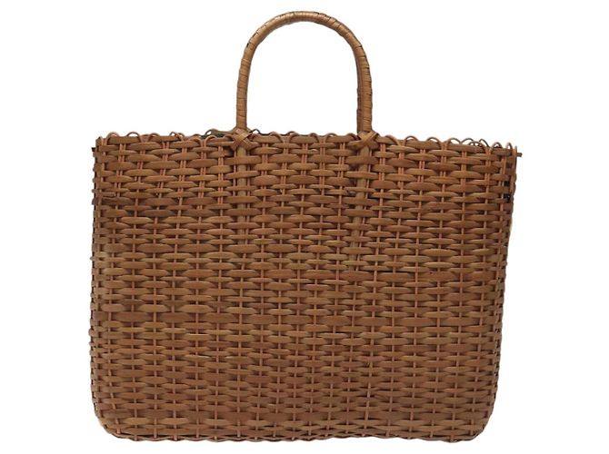 FENDI Strohhandschuh Raffia Braun Auth mr1096 - Ansicht 13