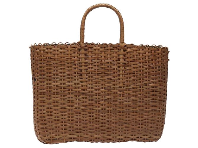 FENDI Strohhandschuh Raffia Braun Auth mr1096 - Ansicht 2