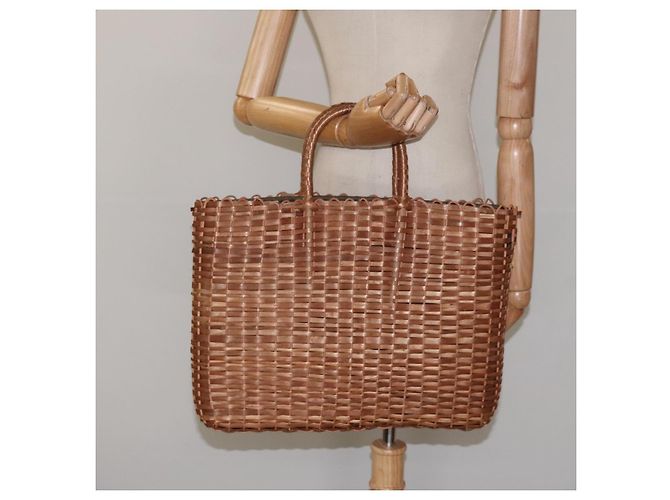 FENDI Strohhandschuh Raffia Braun Auth mr1096 - Ansicht 21