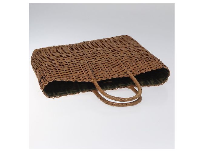 FENDI Strohhandschuh Raffia Braun Auth mr1096 - Ansicht 7